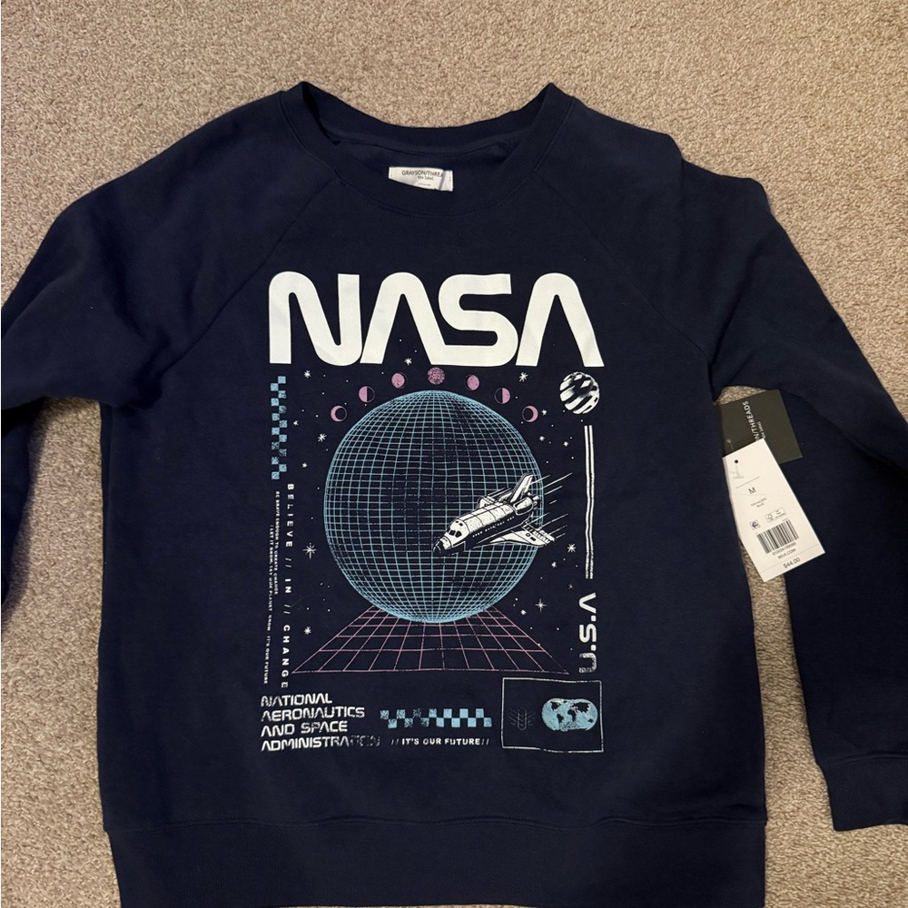 Grayson Threads Navy Blue NASA Sweater